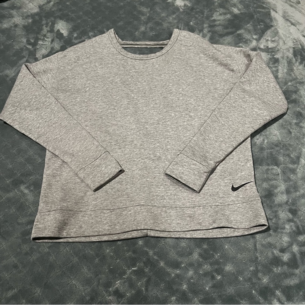 Nike Women's‎ Light Gray Crew Neck Sweatshirt open back S